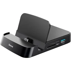 Baseus Mate Docking multifunkční stolní dock USB-C (USB-C, USB 3.0, 2*USB 2.0, 4KHDMI, microSD/SD čtečka karet)