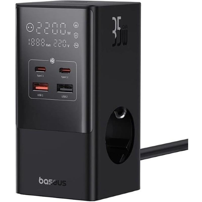 Baseus PowerCombo Tower 35W EU čierna nabíjacia stanica