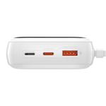 Baseus Qpow Pro Digital Display Fast Charge Power Bank 20000mAh 20W iP White