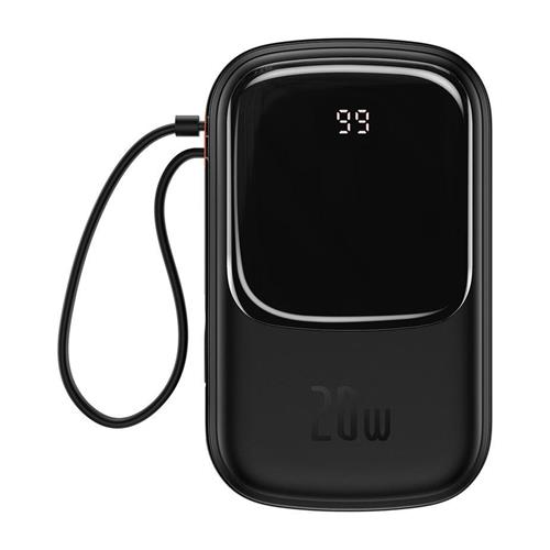 Baseus Qpow Pro Digitálny displej Rýchle nabíjanie Power Bank 20000mAh 20W iP Black