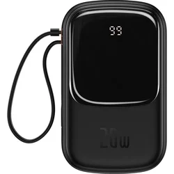 Baseus Qpow Pro Digitálny displej Rýchle nabíjanie Power Bank 20000mAh 20W iP Black