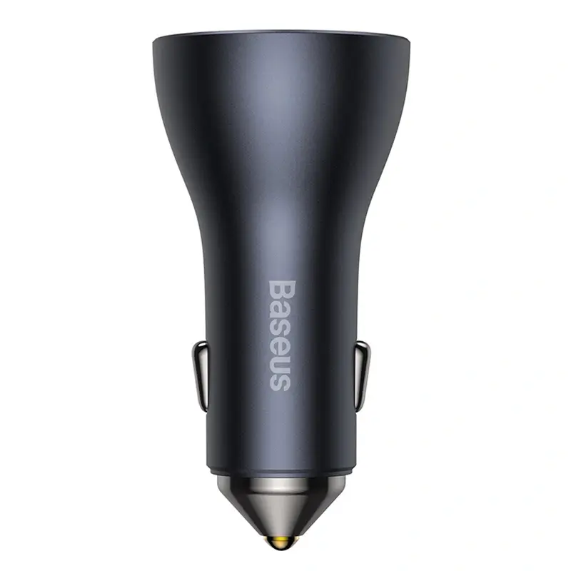 Baseus rychlonabíjecí adaptér do automobilu 2*USB-C + USB-A 65W tmavě šedá