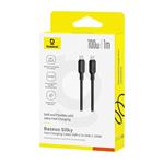 Baseus Silky USB-C/USB-C rýchlonabíjací kábel 1m 100W čierny