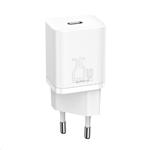 Baseus Super Si rýchlonabíjačka 1C 25W EU + USB-C/USB-C 3A kábel 1m biely