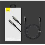 Baseus Tungsten Gold Rýchlonabíjací / dátový kábel USB-C na Lightning PD 20W 1m, čierny