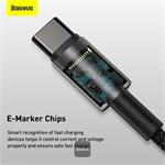 Baseus Tungsten Gold USB-C na USB-C Rýchlonabíjací / dátový kábel 100W 1m, čierny