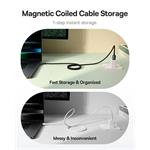 Baseus Tungsten USB/USB-C magnetický nabíjací kábel 1m 100W čierny