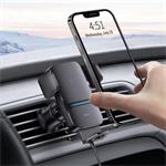 Baseus Wisdom Auto Alignment držák s bezdrátovým nabíjením 15W, černá