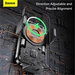 Baseus Wisdom Auto Alignment Holder s bezdrôtovým nabíjaním 15 W, čierny