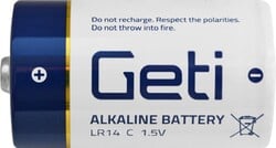 Baterie C (LR14) alkalická GETI
