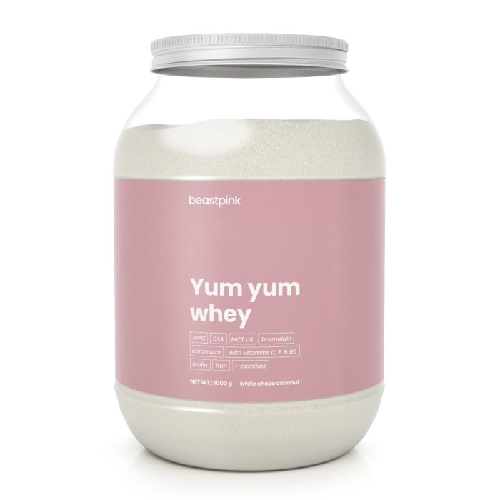 BeastPink Yum Yum Whey 1 kg - karamelová sušienka