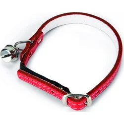 Beeztees Obojek pro kočky kožený červený 23,5-28cm x 10mm