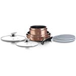 BerlingerHaus 9-dielna súprava riadu s odnímateľnou rukoväťou Rosegold Metallic Line