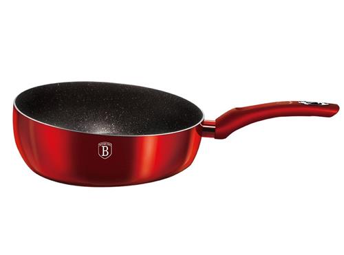 BerlingerHaus Flip Pan s mramorovým povrchom Burgundy Metallic Line, 26 cm