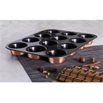 BerlingerHaus Forma na muffiny s mramorovým povrchem 12 ks Rosegold Metallic Line, 35 x 26,5 x 3 cm