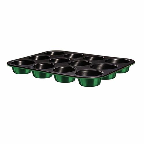 BerlingerHaus Forma na muffiny s titánovým povrchom 12 ks Emerald Collection, 35 x 26,5 x 3 cm