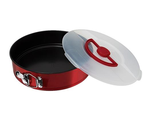BerlingerHaus Forma na tortu s plastovým krytom Burgundy Metallic Line, 26 cm