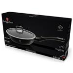 BerlingerHaus Hlboká panvica s mramorovým povrchom a vekom Black Silver Collection, 24 cm