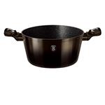 BerlingerHaus Kastrol s mramorovým povrchem Shiny Black Collection 2 poklice, 28 cm
