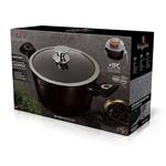 BerlingerHaus Kastrol s mramorovým povrchem Shiny Black Collection 2 poklice, 28 cm