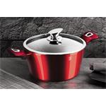 BerlingerHaus Kastról s mramorovým povrchom a pokrievkou Burgundy Metallic Line, 30 cm