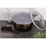 BerlingerHaus Kastról s mramorovým povrchom Shiny Black Collection 2 pokrievky, 24 cm