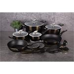 BerlingerHaus Kastról s mramorovým povrchom Shiny Black Collection 2 pokrievky, 24 cm