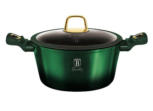 BerlingerHaus Kastrol s poklicí a titanovým povrchem Emerald Collection, 20 cm