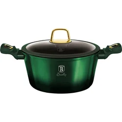 BerlingerHaus Kastrol s poklicí a titanovým povrchem Emerald Collection, 20 cm
