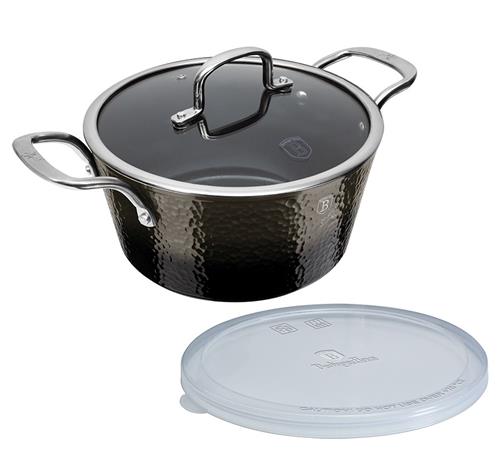 BerlingerHaus Kastról s pokrievkou s titánovým povrchom Shine Basalt Collection, 28 cm