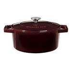 BerlingerHaus Liatinová panvica na pečenie s pokrievkou so smaltovaným povrchom Burgundy Line, 24 cm