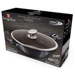 BerlingerHaus Nízký kastrol s mramorovým povrchem a poklicí Carbon PRO Line, 28 cm