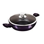 BerlingerHaus Nízký kastrol s mramorovým povrchem a poklicí Purple Eclipse Collection, 24 cm