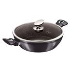 BerlingerHaus Nízky kastról s mramorovým povrchom a pokrievkou Carbon PRO, 32 cm
