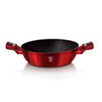 BerlingerHaus Okrúhly pekáč s mramorovým povrchom a pokrievkou Burgundy Metallic Line, 28 cm