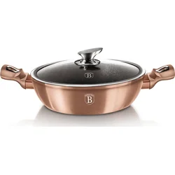 BerlingerHaus Okrúhly pekáč s mramorovým povrchom a vekom Rosegold Metallic Line, 28 cm