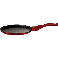 BerlingerHaus Pánev na palačinky s mramorovým povrchem Burgundy Metallic Line, 28 cm