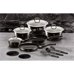 BerlingerHaus Pánev s mramorovým povrchem Black Silver Collection, 28 cm