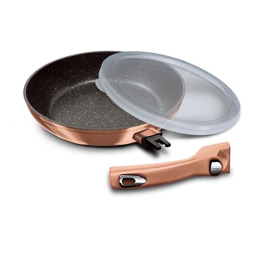 BerlingerHaus Pánev s odnímatelnou rukojetí Rosegold Metallic Line, 24 cm