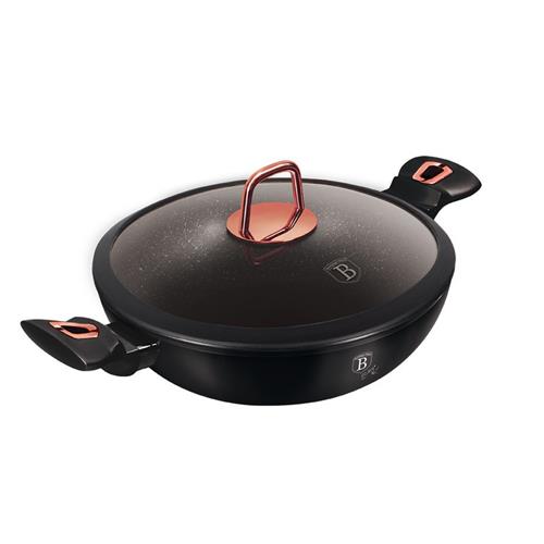 BerlingerHaus Pánev WOK s poklicí Black Rose Collection, 30 cm