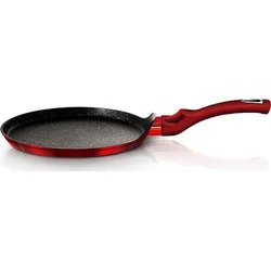 BerlingerHaus Panvica na palacinky s mramorovým povrchom Burgundy Metallic Line, 25 cm