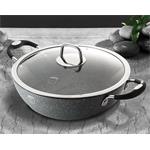 BerlingerHaus Pekáč kulatý s mramorovým povrchem s poklicí Gray Stone Touch Line, 28 cm