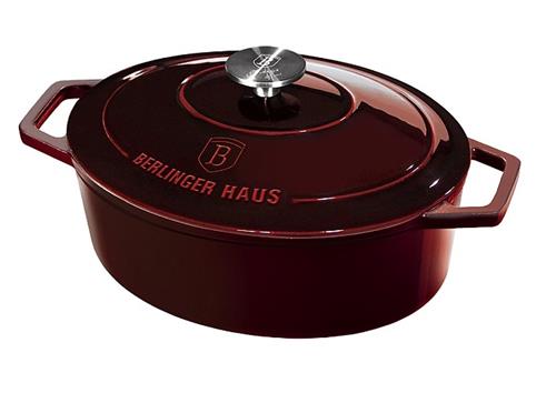 BerlingerHaus Pekáč litinový s poklicí Burgundy Line, 37 x 27 cm