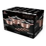 BerlingerHaus Sada 10 hrncov s mramorovým povrchom Rosegold Metallic Line