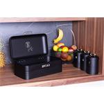 BerlingerHaus Sada 4 boxov na chlieb a potraviny Black Silver Collection