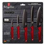 BerlingerHaus Sada nožov s magnetickým držiakom 6 ks Burgundy Metallic Line