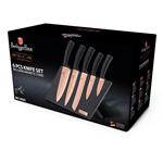 BerlingerHaus Sada nožov s magnetickým stojanom Rosegold Metallic Line, 6 ks