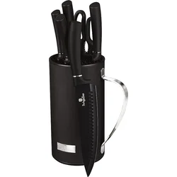 BerlingerHaus Sada nožů ve stojanu Black Silver Collection, 7 ks