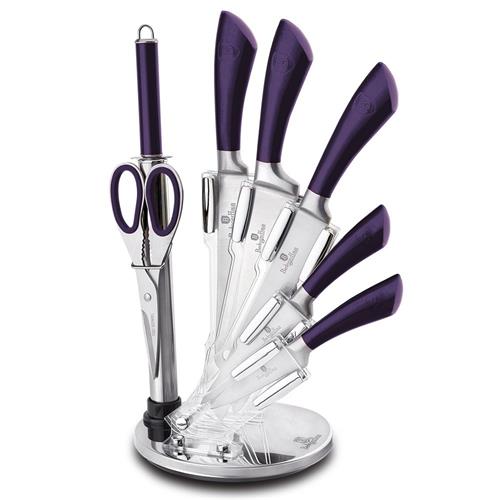 BerlingerHaus Sada nožů ve stojanu nerez 8 ks Purple Metallic Line