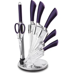 BerlingerHaus Sada nožů ve stojanu nerez 8 ks Purple Metallic Line